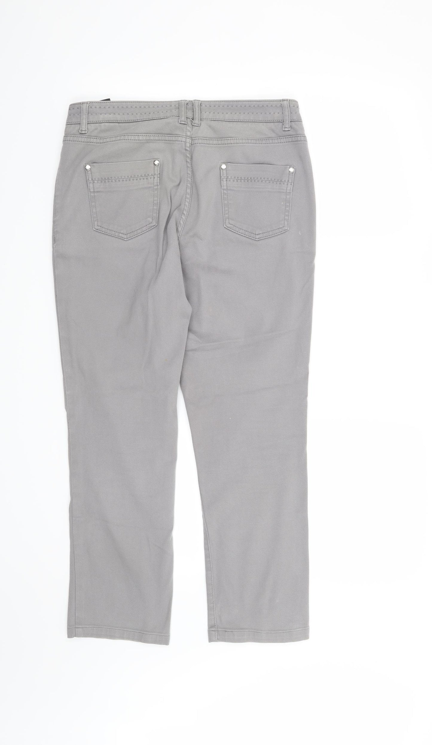 Per Una Womens Grey   Straight Jeans Size 12 L26 in