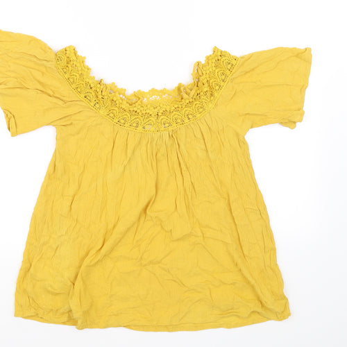 Pep&co Womens Yellow   Basic Blouse Size 8