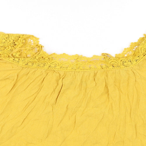 Pep&co Womens Yellow   Basic Blouse Size 8