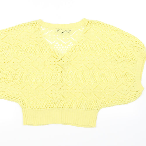 Tsega Womens Yellow   Cardigan Jumper Size L