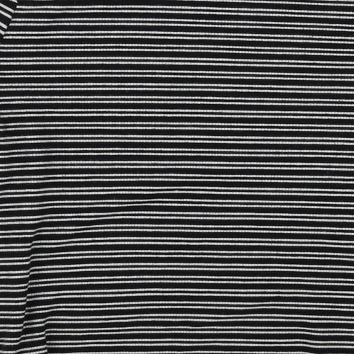 Zara Womens White Striped  Basic T-Shirt Size 6
