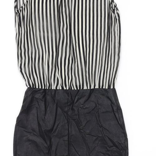 Trafaluc Womens White Striped  A-Line  Size 4