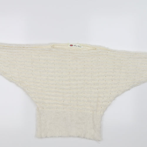 tiffany bling  Womens White   Pullover Jumper Size S