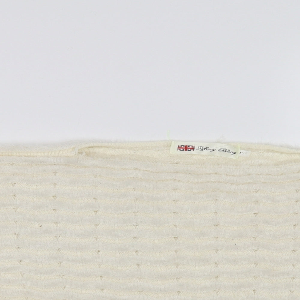 tiffany bling  Womens White   Pullover Jumper Size S