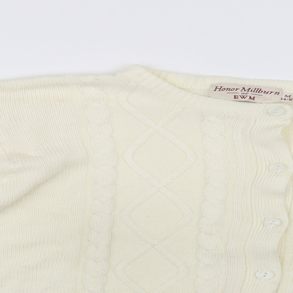 Honor Milburn Womens Yellow   Cardigan Jumper Size 14