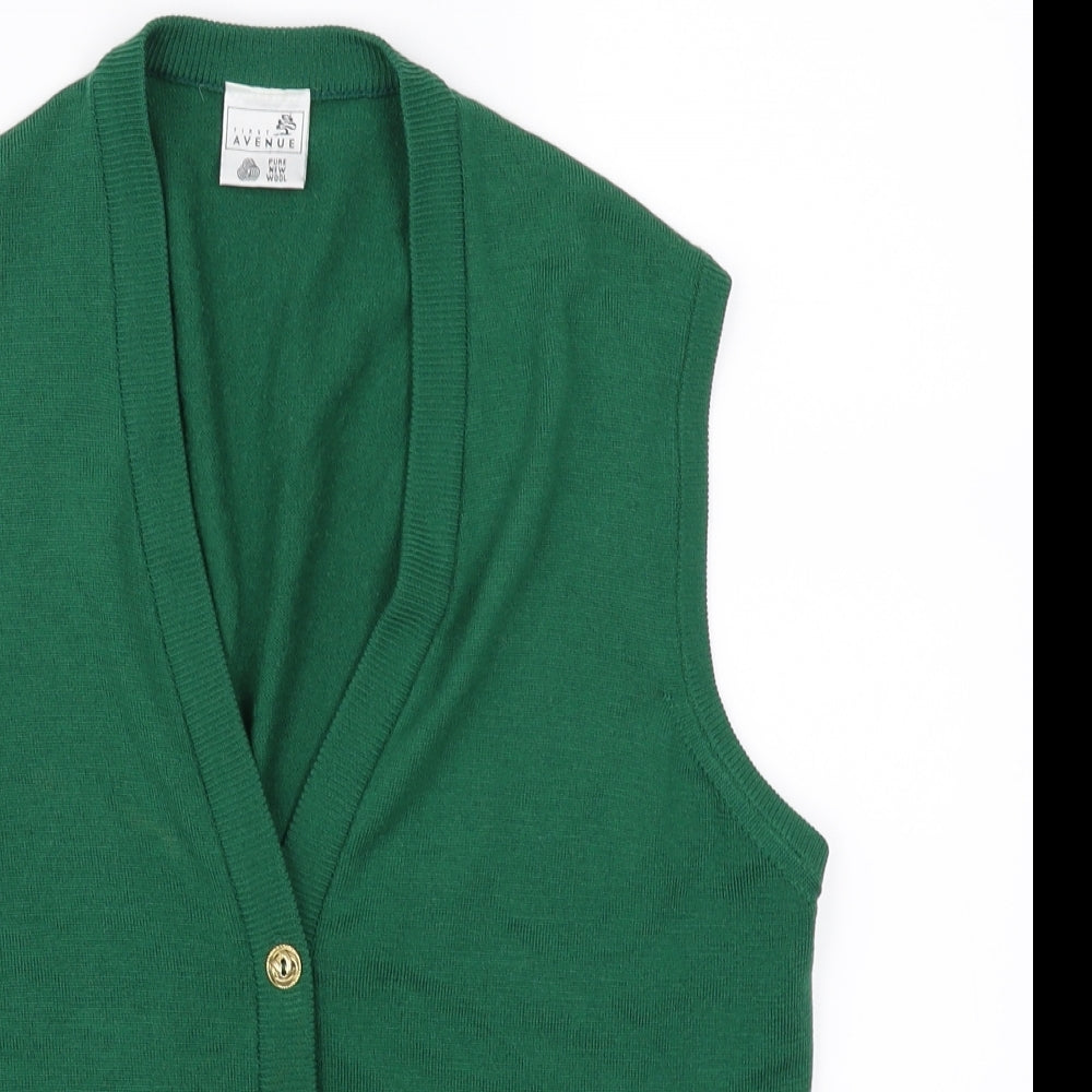 First Avenue Womens Green   Cardigan Jumper Size 16