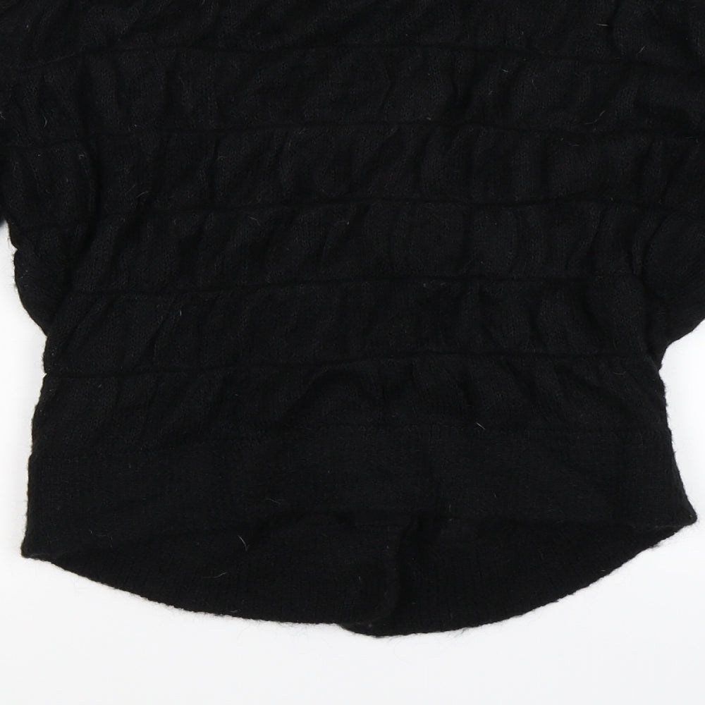 Oui Womens Black  Knit Cardigan Jumper Size 12