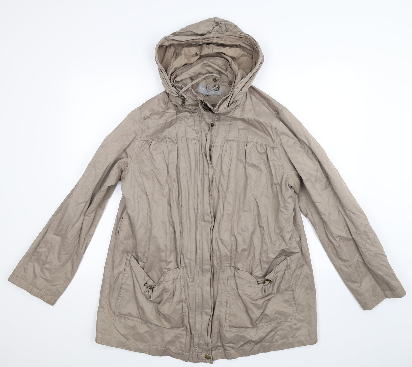 Marks and Spencer Womens Grey   Parka Coat Size 20