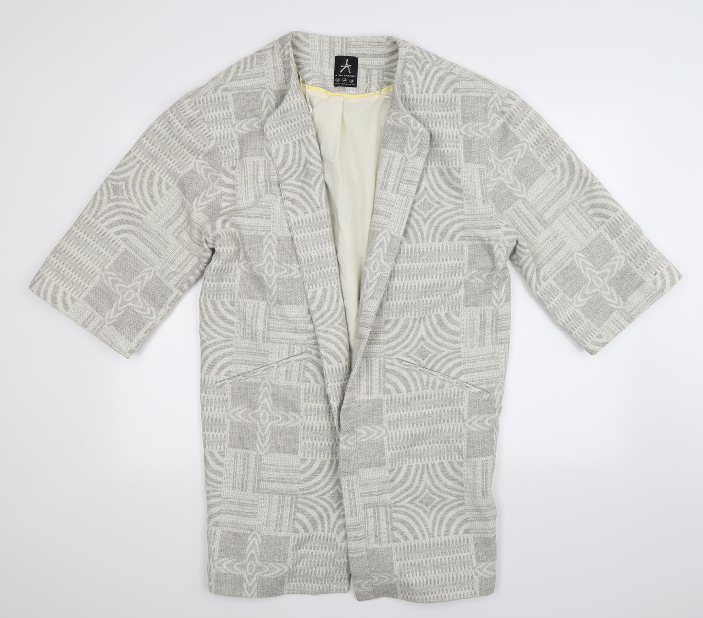 Atmosphere Womens Multicoloured Geometric  Jacket Coat Size 12