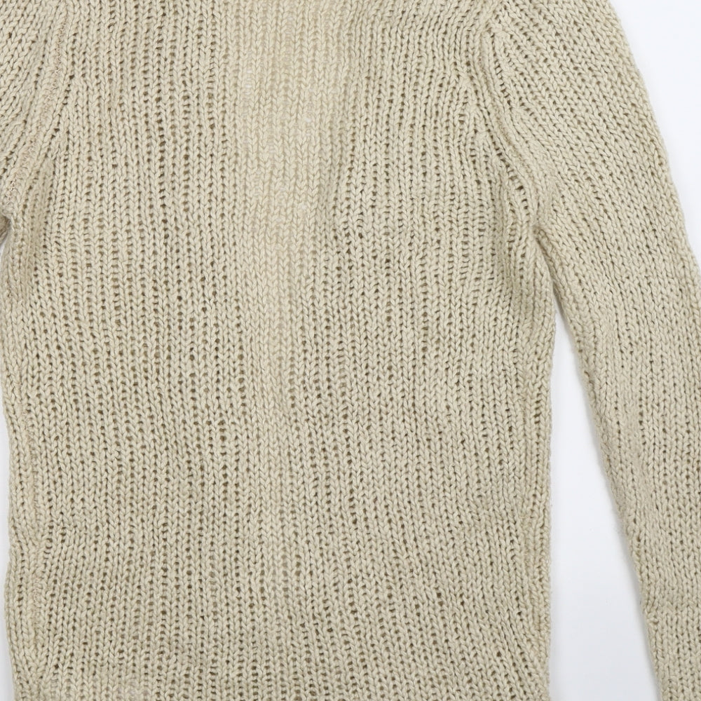 VERO MODA Womens Beige  Knit Cardigan Jumper Size M