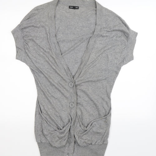 Warehouse Womens Grey  Knit Cardigan Jumper Size 10