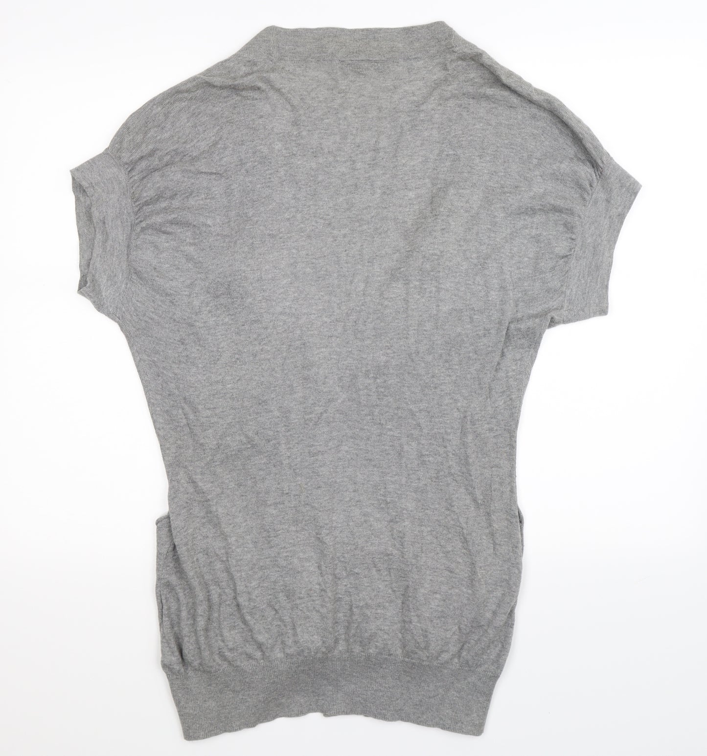 Warehouse Womens Grey  Knit Cardigan Jumper Size 10