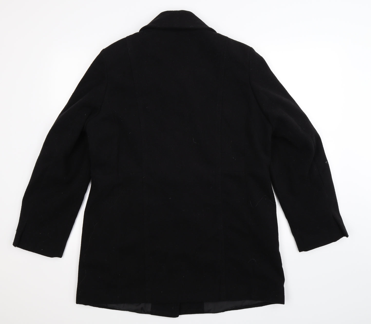 Classics Womens Black   Pea Coat Coat Size 14