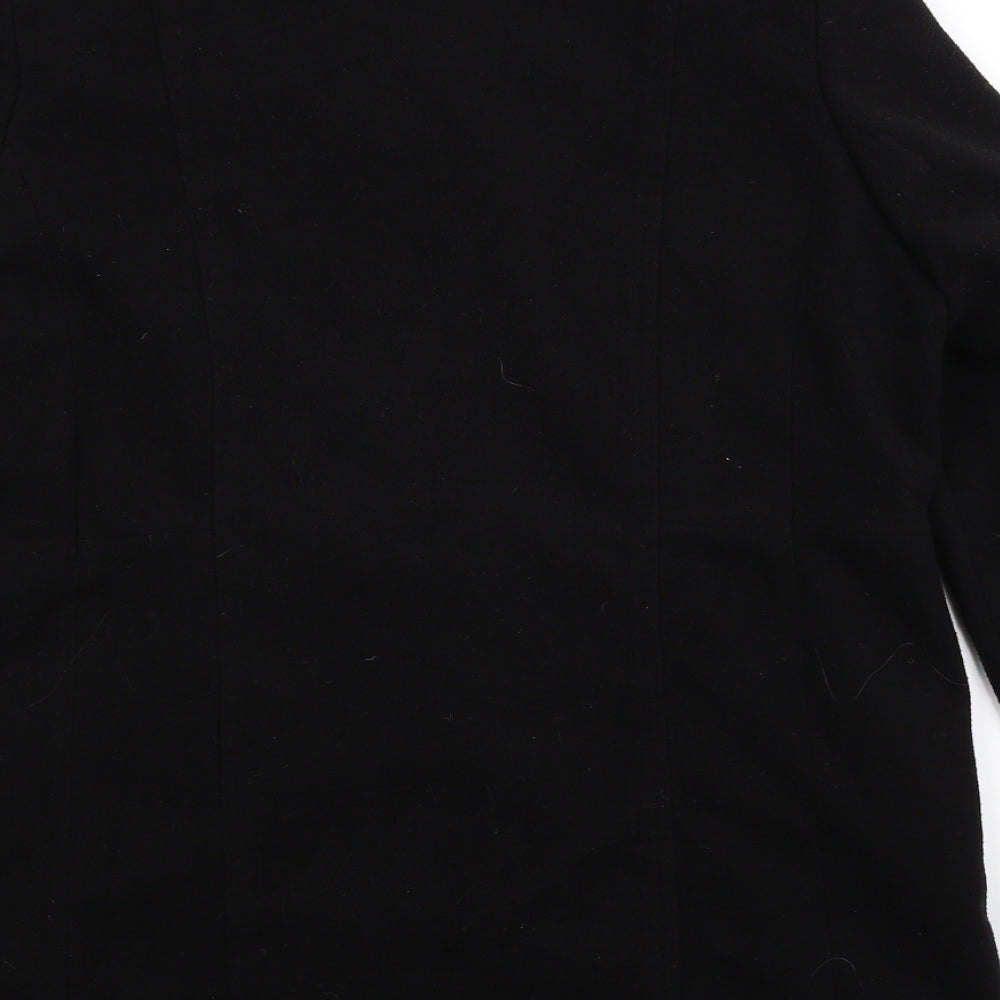 Classics Womens Black   Pea Coat Coat Size 14