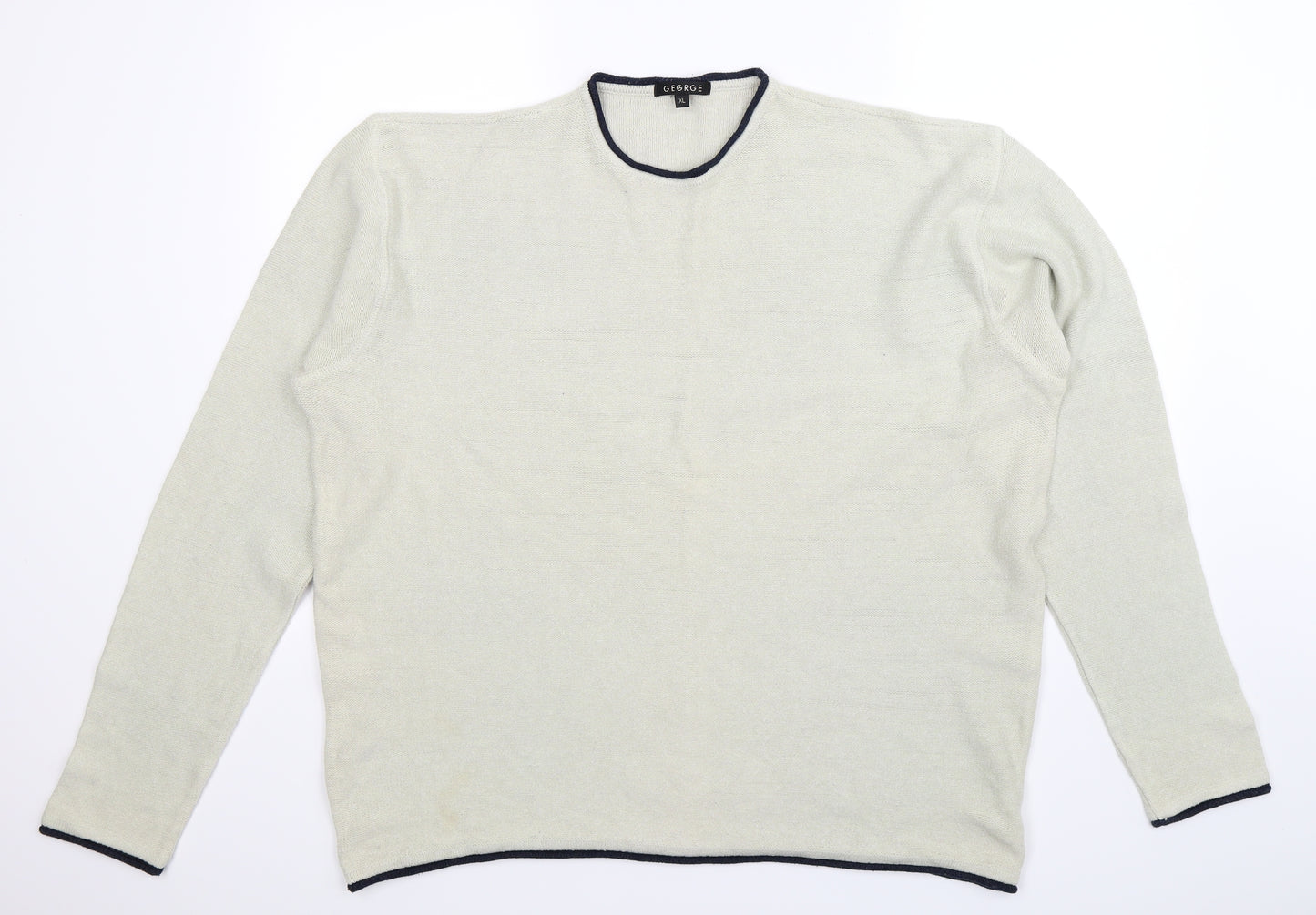 George Mens Beige  Knit Pullover Jumper Size XL