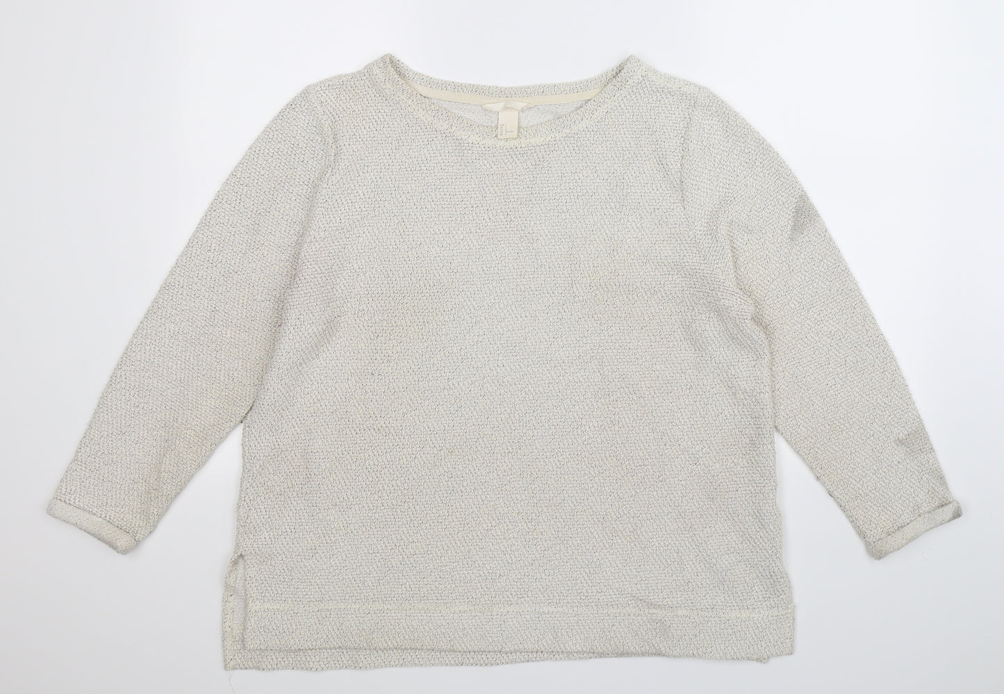 H&M Womens Grey   Pullover Sweatshirt Size L