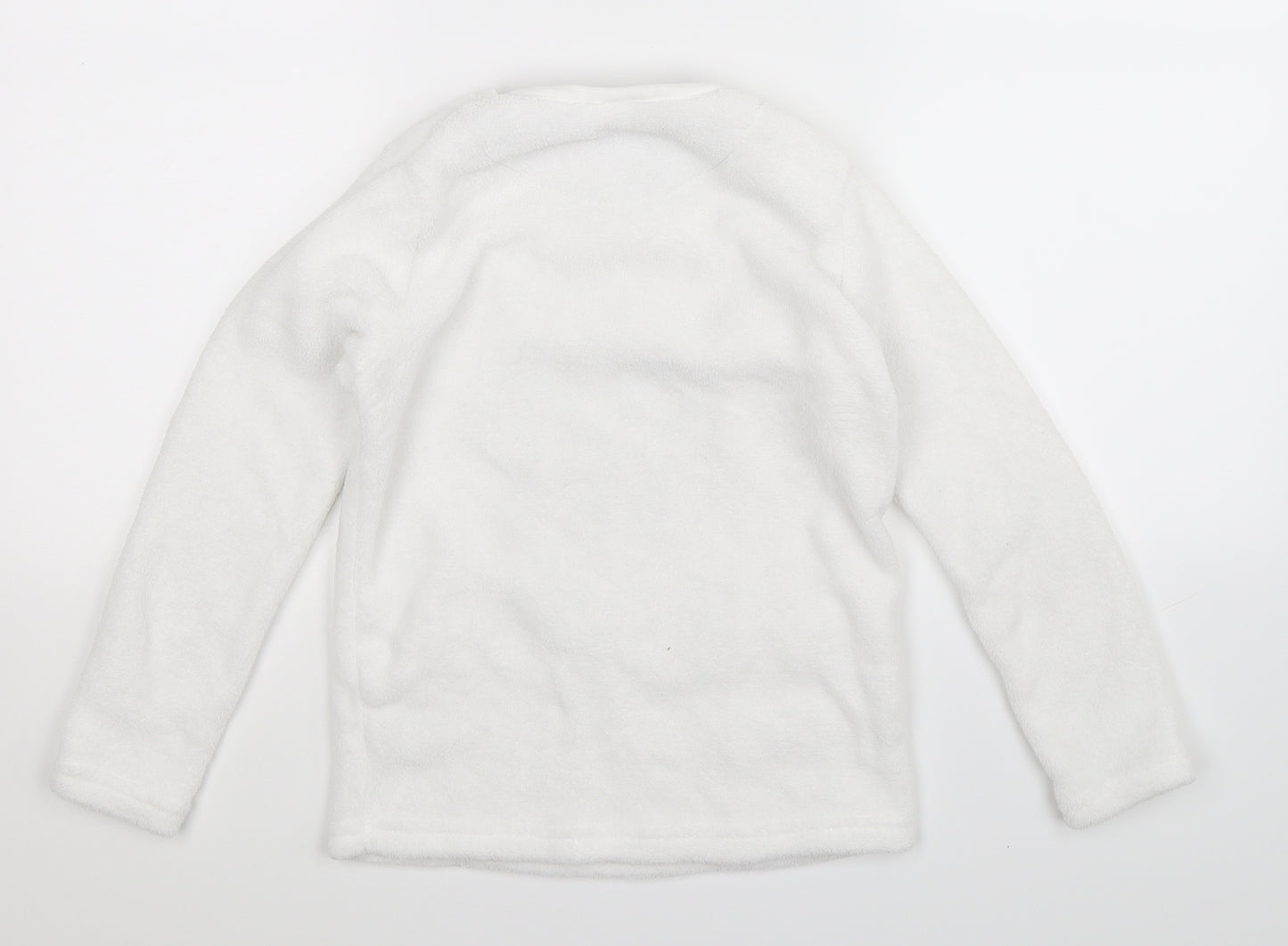 Primark Girls White  Fleece Pullover Sweatshirt Size 9-10 Years  - Minnie Mouse
