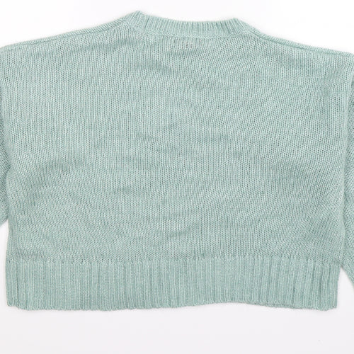 New Look Womens Green  Knit Pullover Jumper Size M