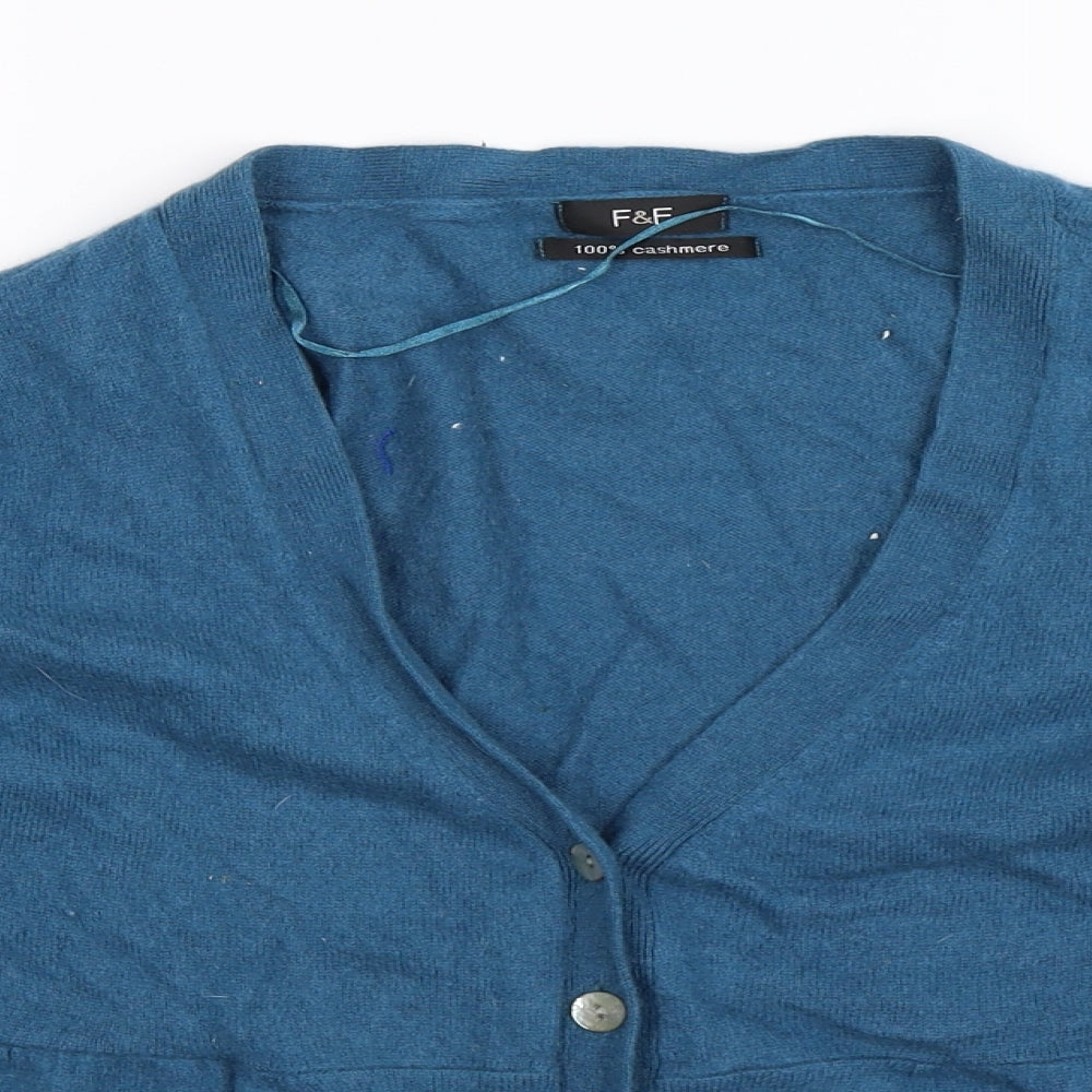 F&F Womens Blue  Knit Cardigan Jumper Size 18