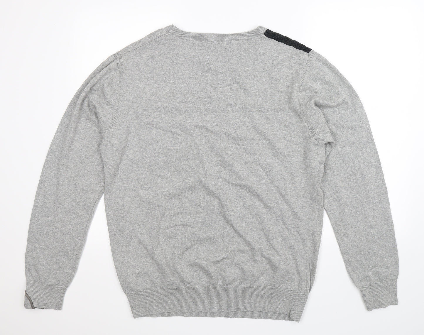 883 Police Mens Grey  Knit Pullover Jumper Size XL