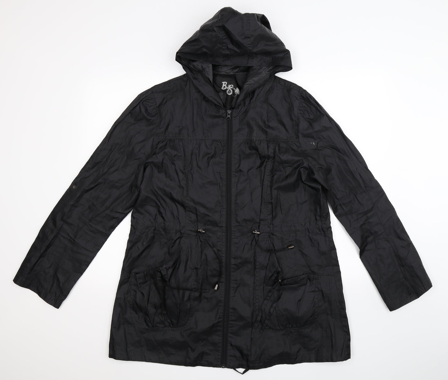 Preworn Womens Black   Rain Coat Coat Size M