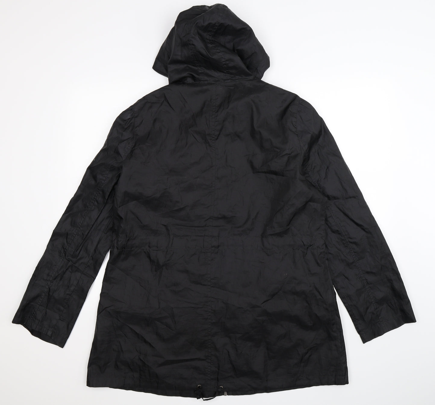 Preworn Womens Black   Rain Coat Coat Size M