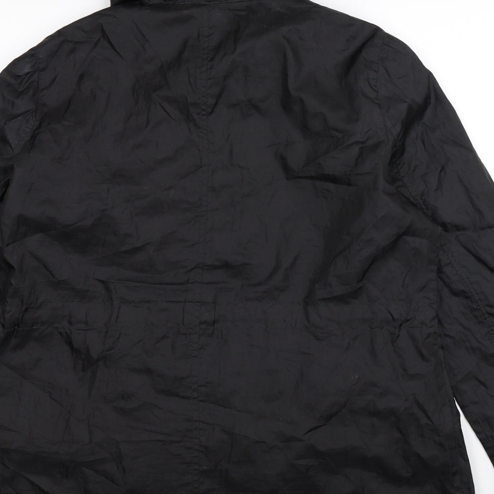 Preworn Womens Black   Rain Coat Coat Size M