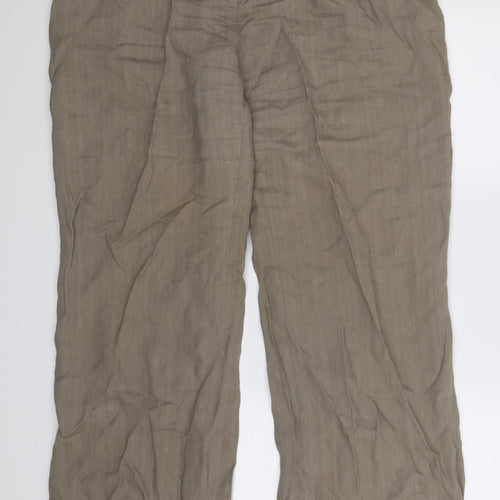Paul Costelloe Womens Beige   Trousers  Size 16 L32 in