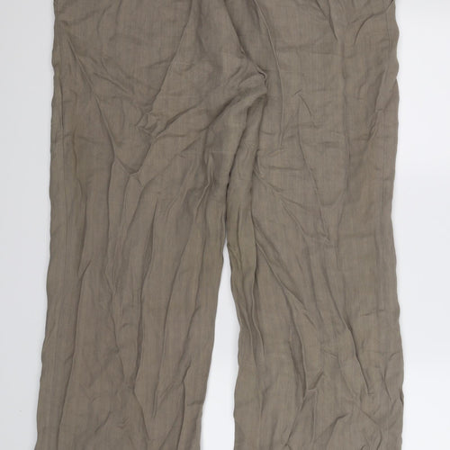 Paul Costelloe Womens Beige   Trousers  Size 16 L32 in