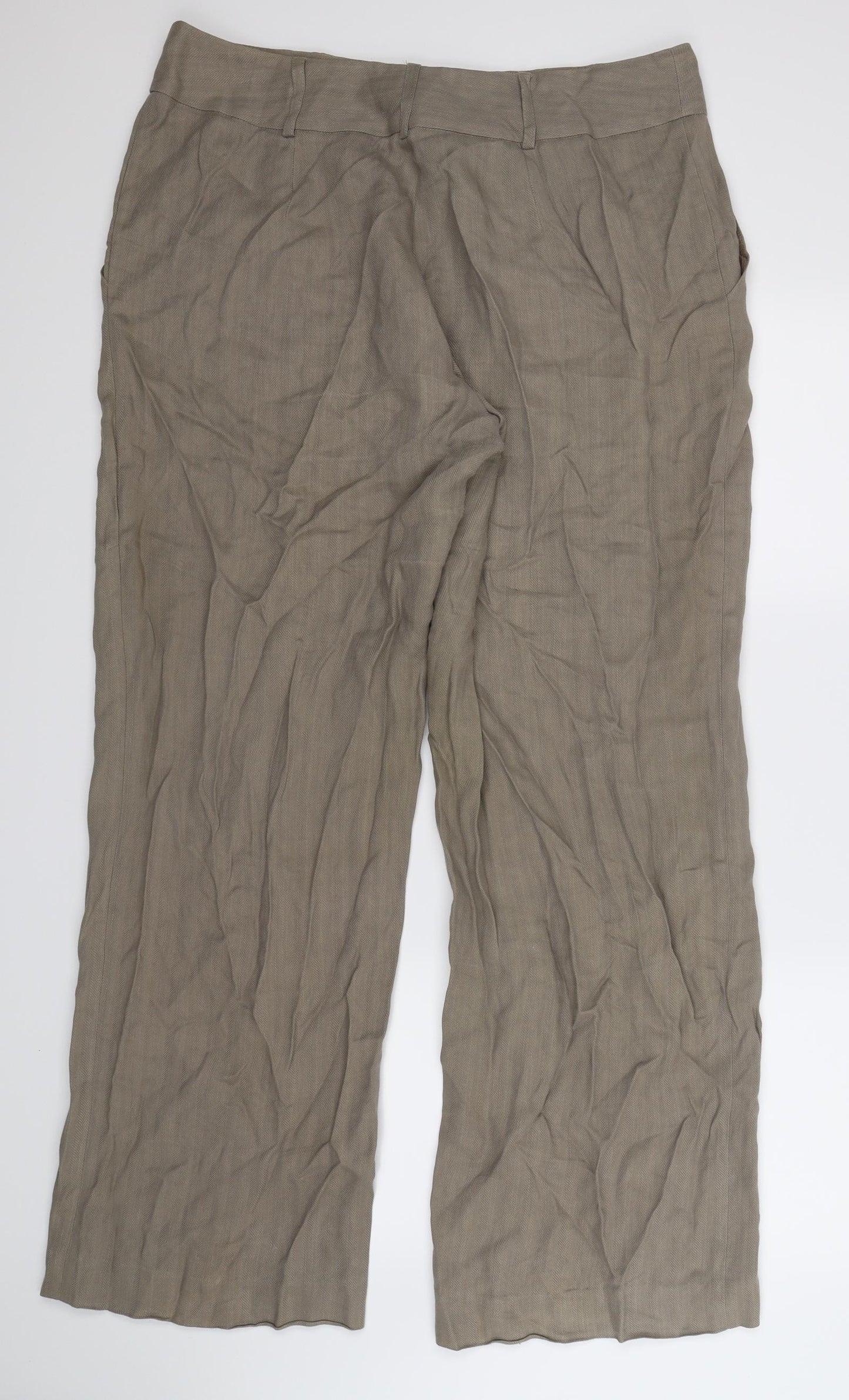 Paul Costelloe Womens Beige   Trousers  Size 16 L32 in