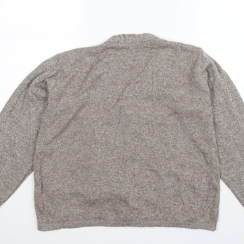 Merry Gold Womens Beige  Knit Cardigan Jumper Size S