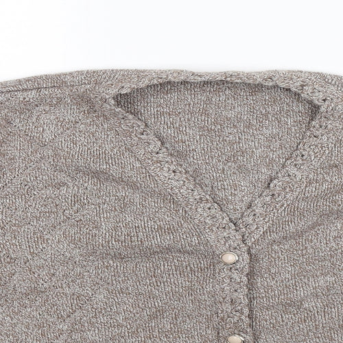 Merry Gold Womens Beige  Knit Cardigan Jumper Size S