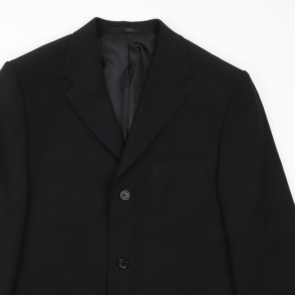 F&F Mens Black   Jacket Suit Jacket Size 40