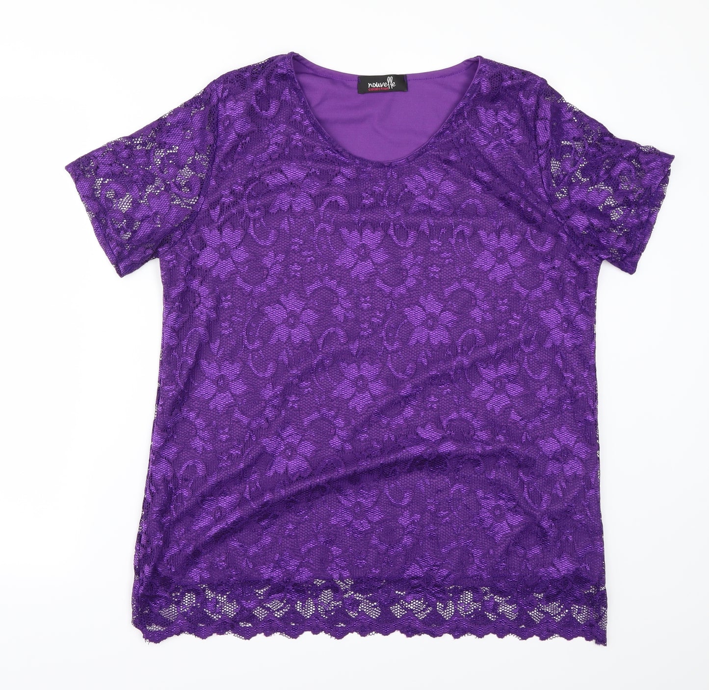 Nouvelle Womens Purple   Basic Blouse Size 16