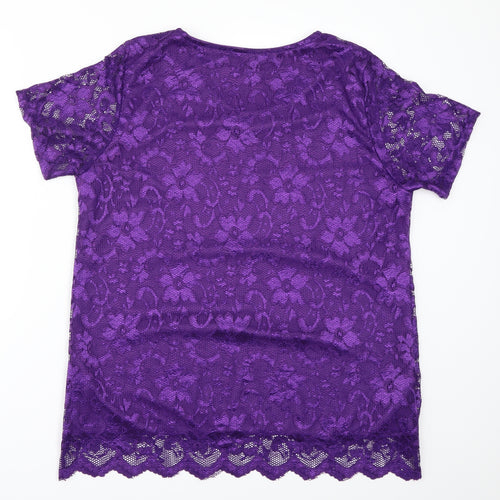 Nouvelle Womens Purple   Basic Blouse Size 16