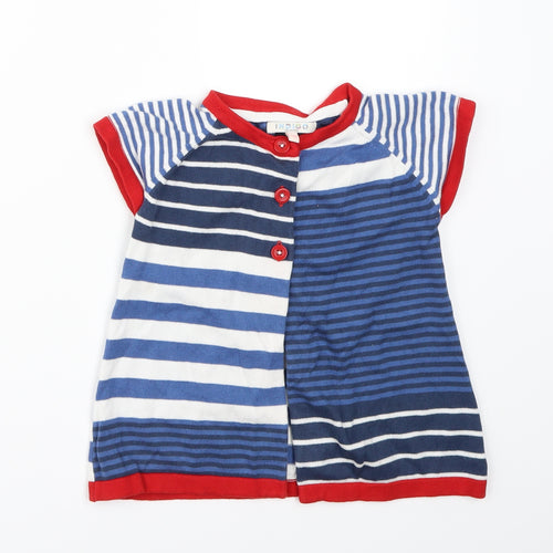 Indigo Girls Blue Striped  Cardigan Jumper Size 3-4 Years