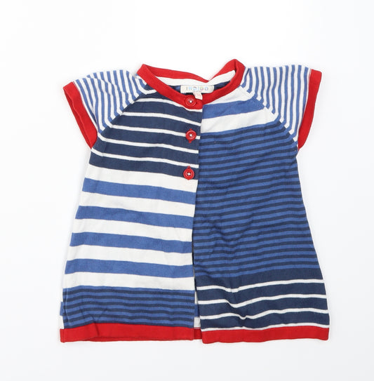 Indigo Girls Blue Striped  Cardigan Jumper Size 3-4 Years