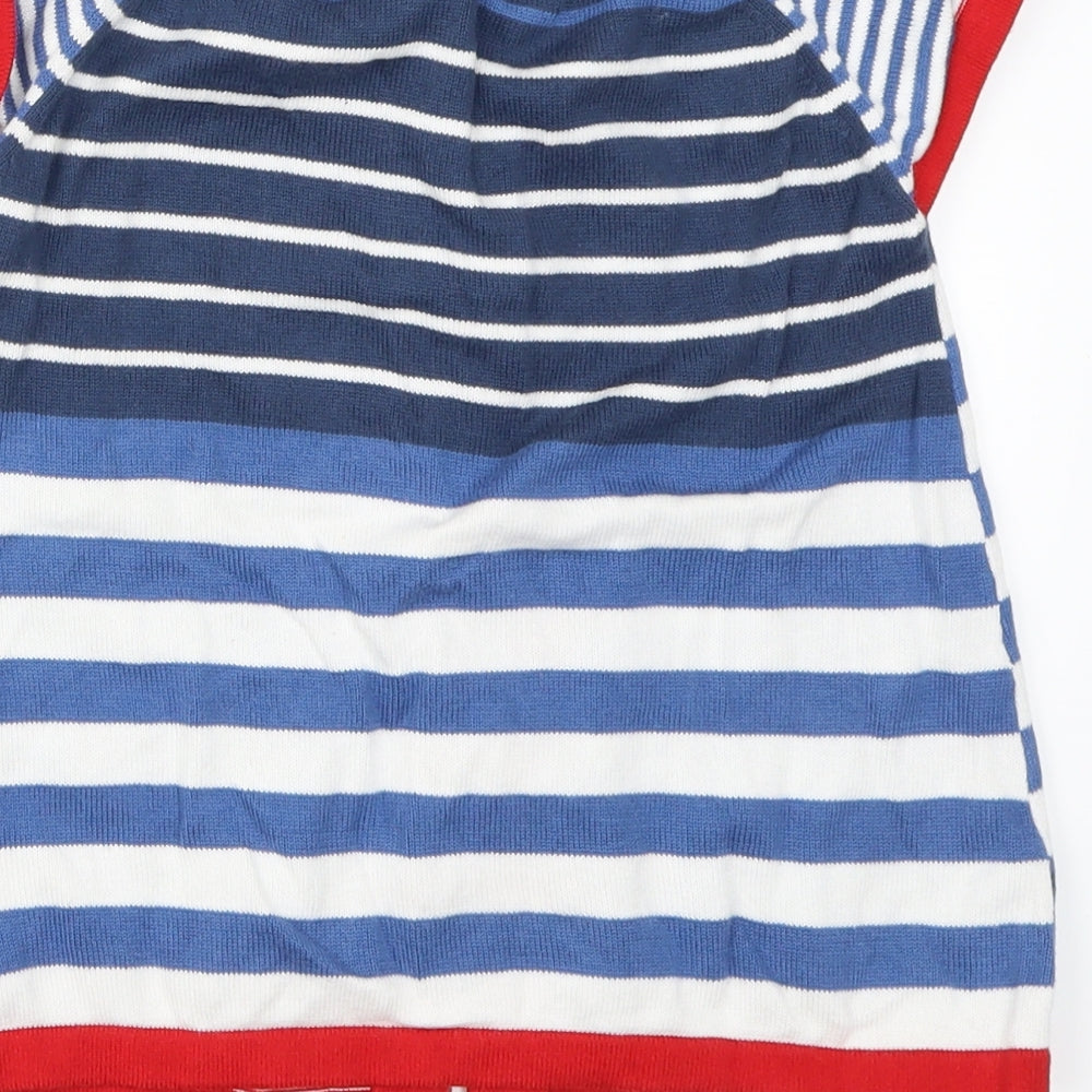 Indigo Girls Blue Striped  Cardigan Jumper Size 3-4 Years