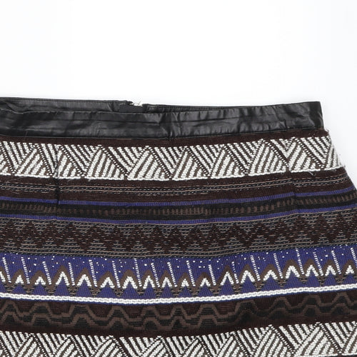 H&M Womens Brown   A-Line Skirt Size 8