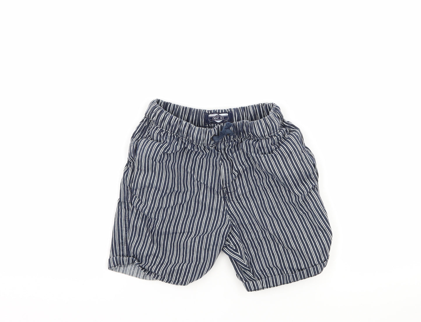 NEXT Boys Blue Striped  Sweat Shorts Size 5-6 Years