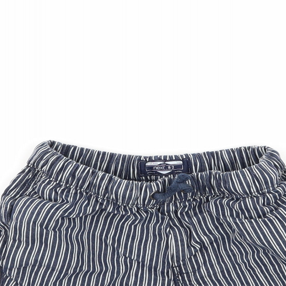 NEXT Boys Blue Striped  Sweat Shorts Size 5-6 Years