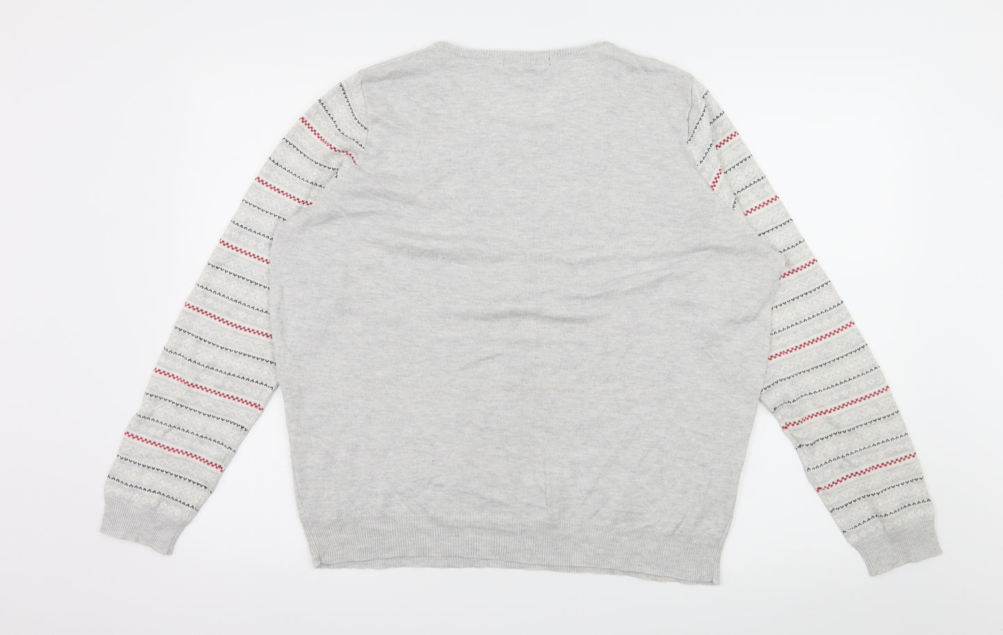 George Womens Grey Geometric Knit Pullover Jumper Size 18  - Snowman