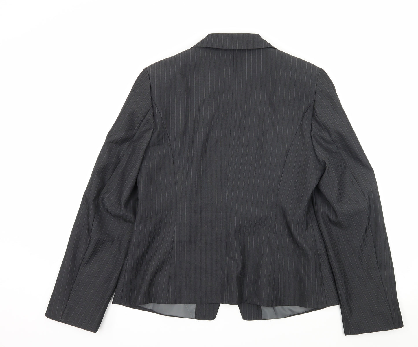 George Womens Grey Striped  Jacket Suit Jacket Size 14