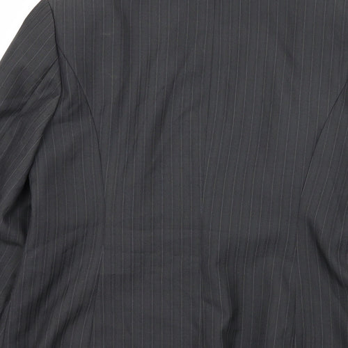 George Womens Grey Striped  Jacket Suit Jacket Size 14