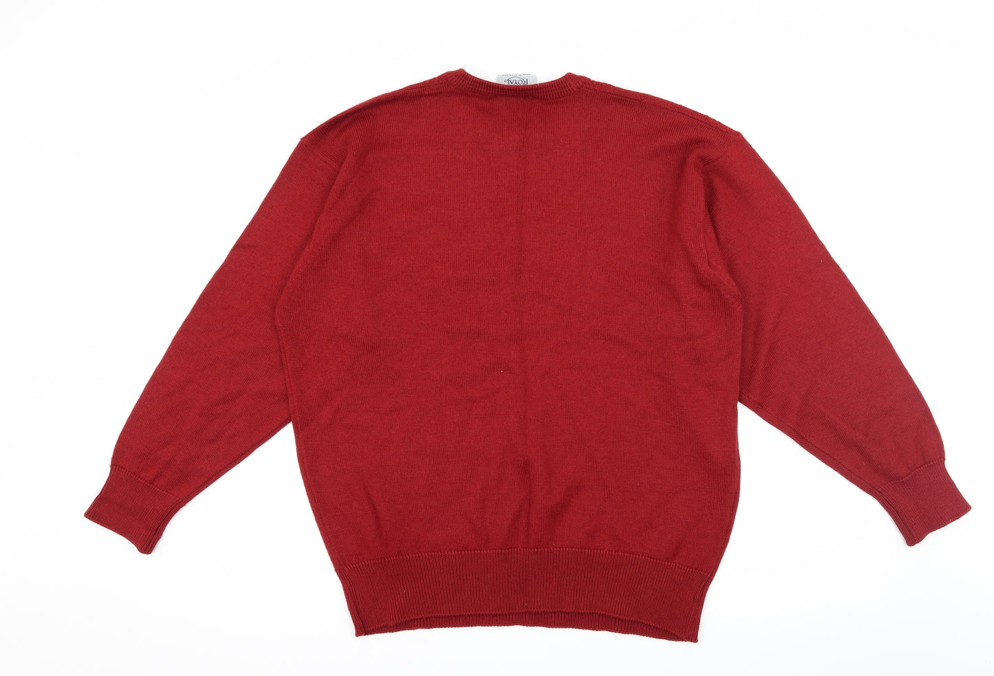Clan Royal Mens Red  Knit Pullover Jumper Size M  - Golfer