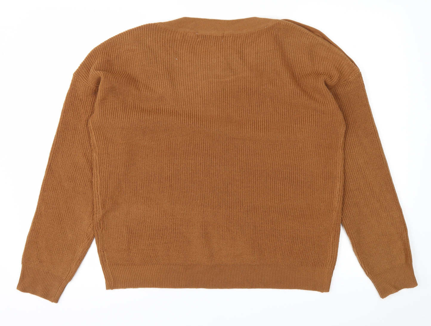 Brave Soul Womens Brown  Knit Pullover Jumper Size S