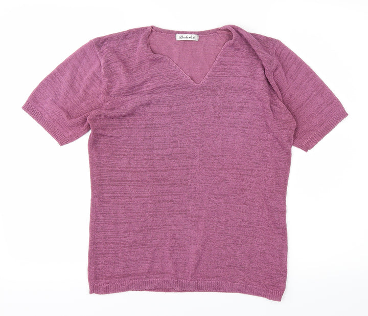 Berkertex Womens Purple Basic T-Shirt Size 10
