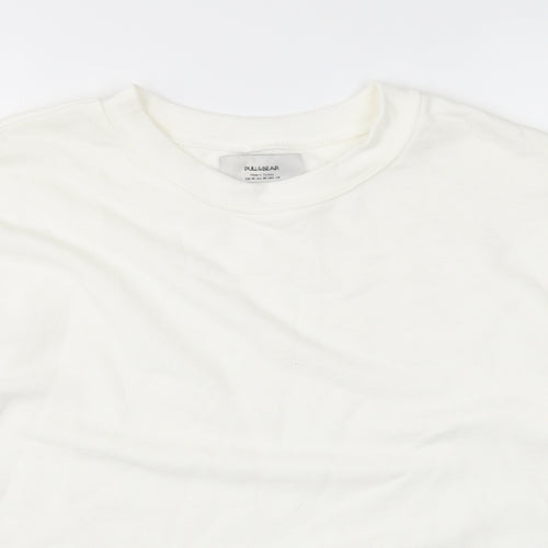 Pull&Bear Womens White   Pullover Jumper Size M