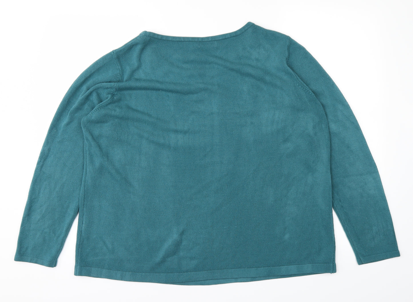 BM Womens Blue  Knit Pullover Jumper Size XL