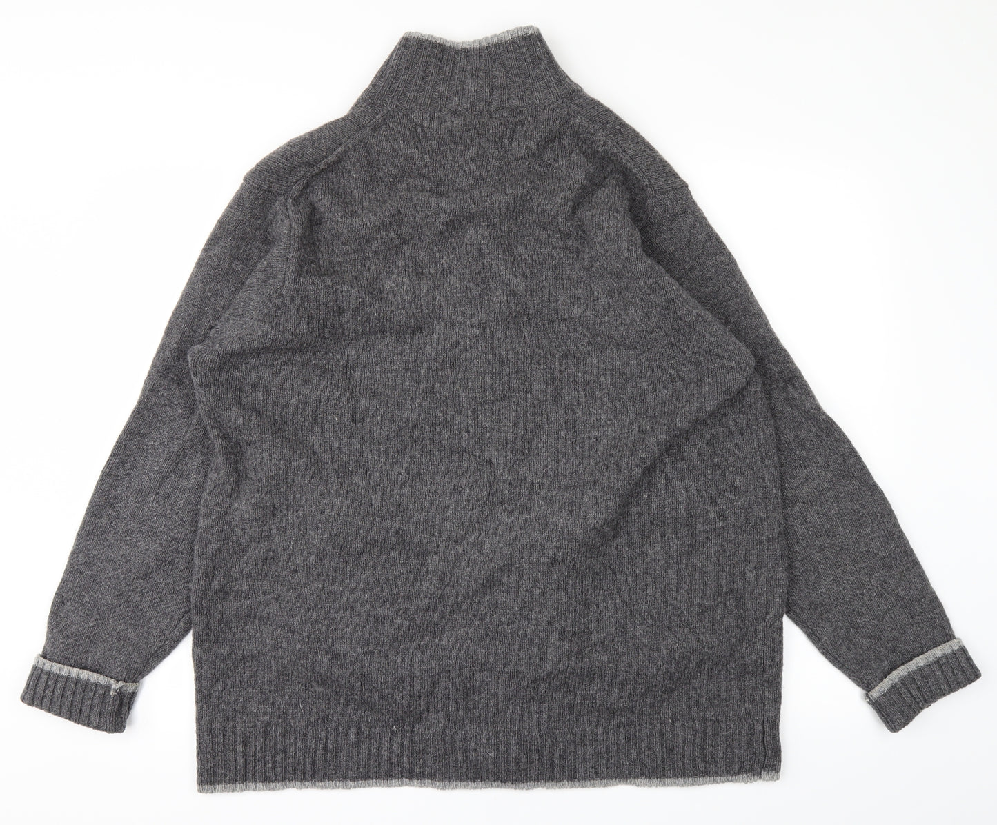 P.g.field Mens Grey  Knit Full Zip Jumper Size L